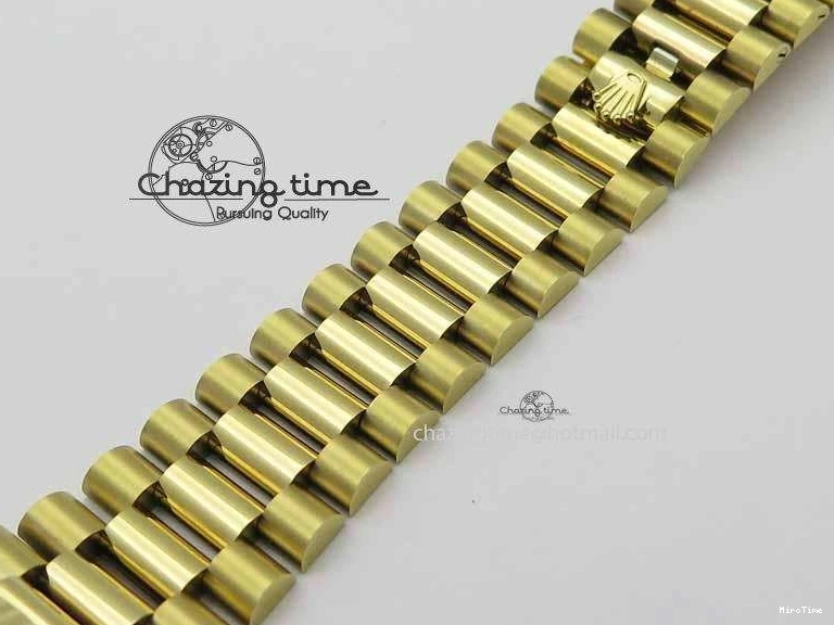 MiroTime 0427 Cozy Day-Date 40mm 228238 YG Noob 1:1 Best Edition Silver Dial On YG President Bracelet A 3710